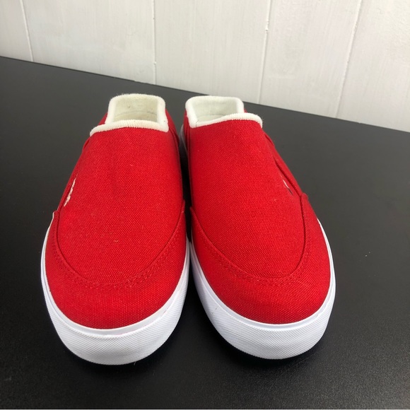 Vintage Guess Sport Red Canvas Slip On Shoes Sz 8.5 - Picture 10 of 11